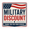 Military discount offered by Artistic Treeworks for active-duty military and veterans.